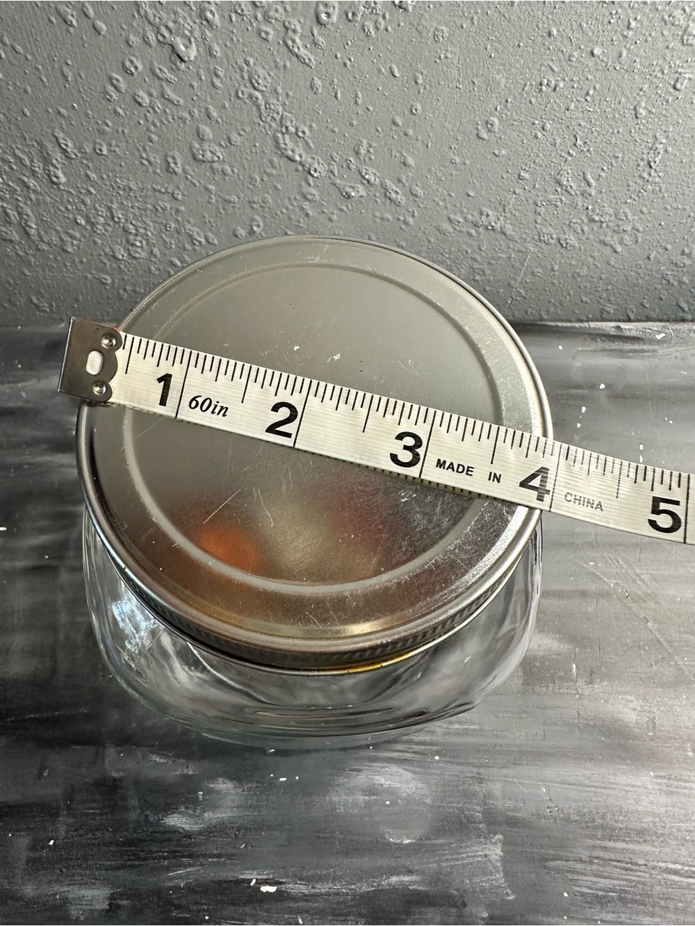 Vintage Clear glass square jar ribbed sides with lid 6X4 inch - Picture 5 of 8